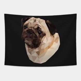 Pug Polygon Design T Shirt for Dog Lovers Tapestry