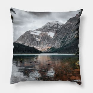 Jasper National Park Mountain Snowy Peak Photo V2 Pillow