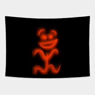 Orange neon monster Tapestry