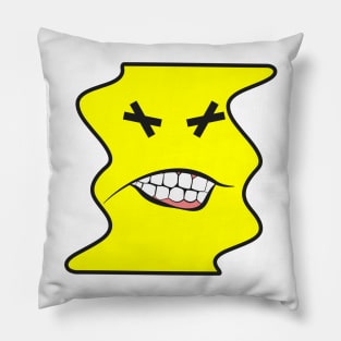 crazy drunk emoticon Pillow