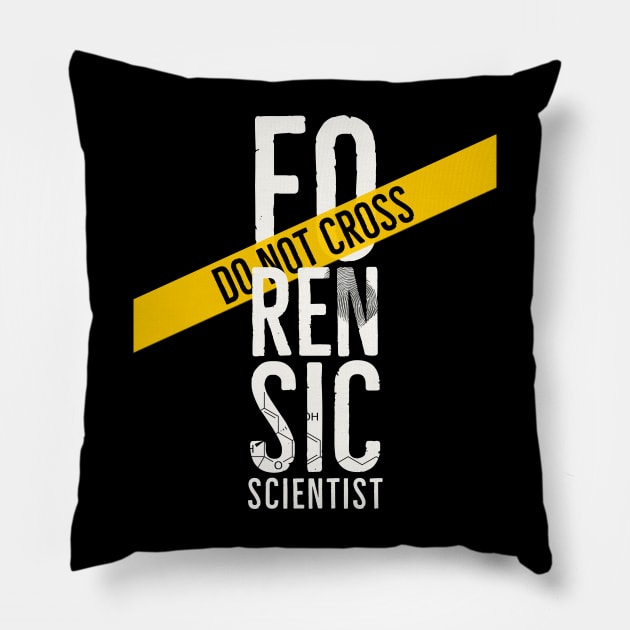 Co Not Cross A Forensic Chemistry Pillow by orbitaledge