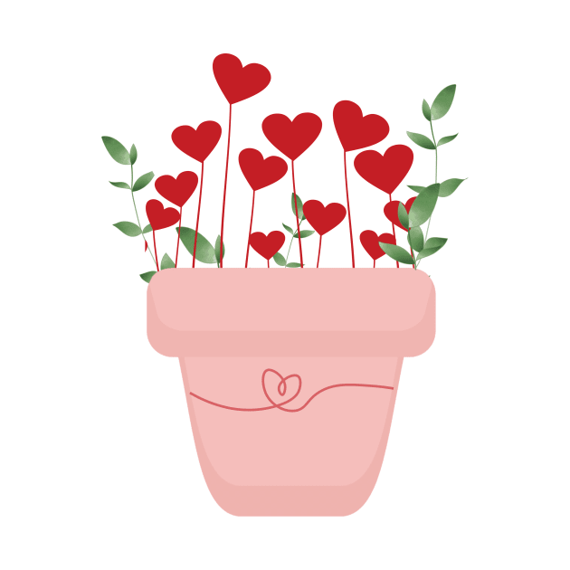 heart plant pot for lovers by Yenz4289