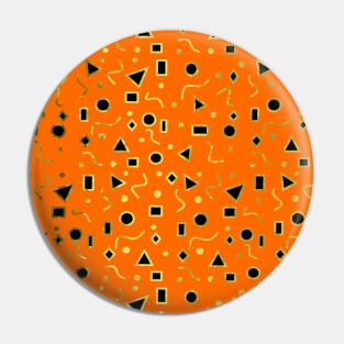 ORANGE MOD SHAPES Pin