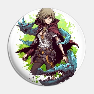 Fantasy RPG Game Anime Character - Anime Shirt Pin