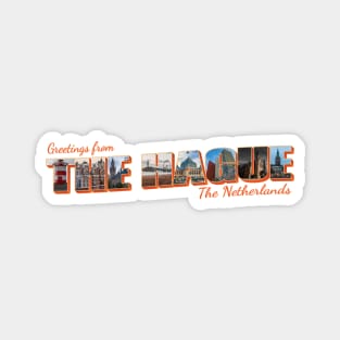 Greetings from The Hague in The Netherlands Vintage style retro souvenir Magnet