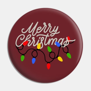 Merry Christmas Lights Pin