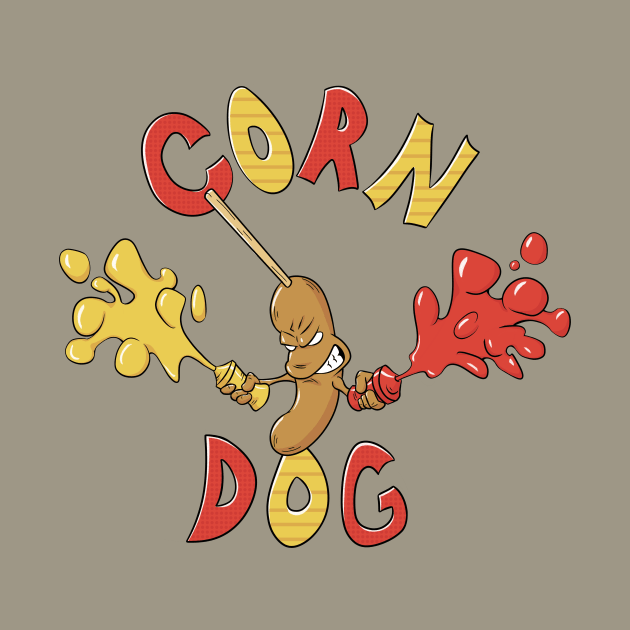 angry corndog by ruben