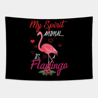 My spirit animal is a flamingo shirt Tapestry