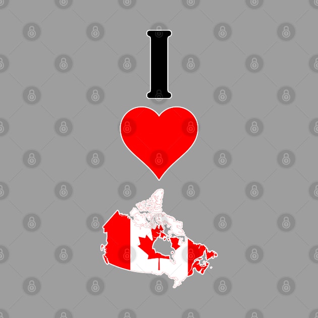 I Love Canada Vertical I Heart Country Flag Map by Sports Stars ⭐⭐⭐⭐⭐