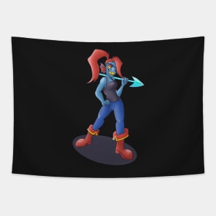 Undyne strikes a pose Tapestry