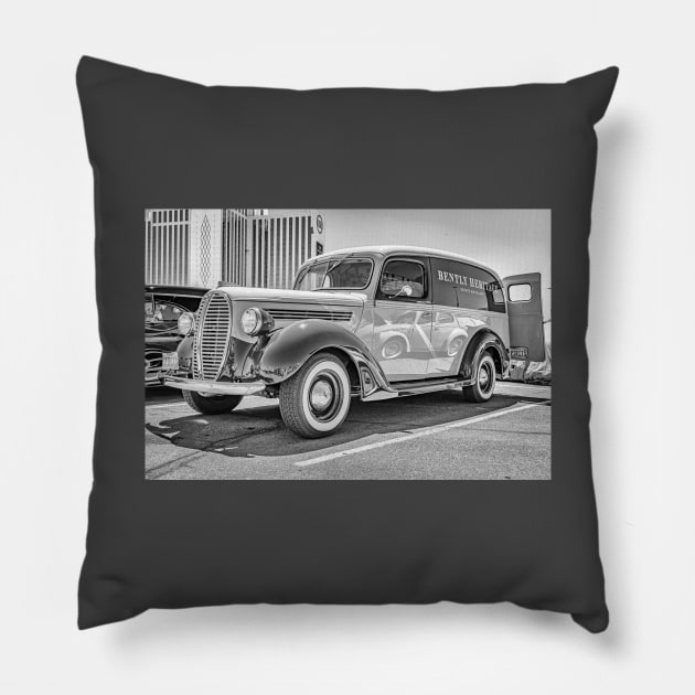 1938 Ford Panel Truck Pillow by Gestalt Imagery