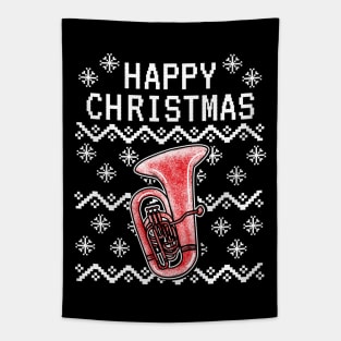 Tuba Ugly Christmas Tubaist Brass Musician Tapestry