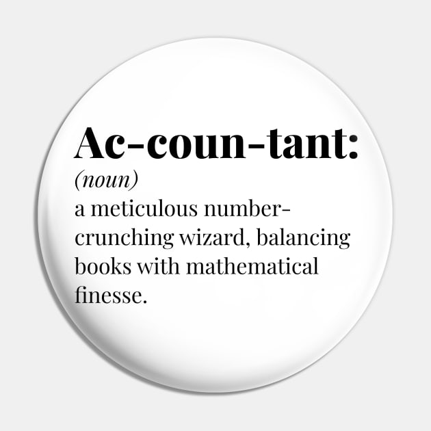 Accountant Pin by EmpressDesigner