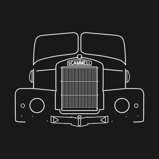 Scammell Highwayman classic 1960s lorry white outline graphic T-Shirt