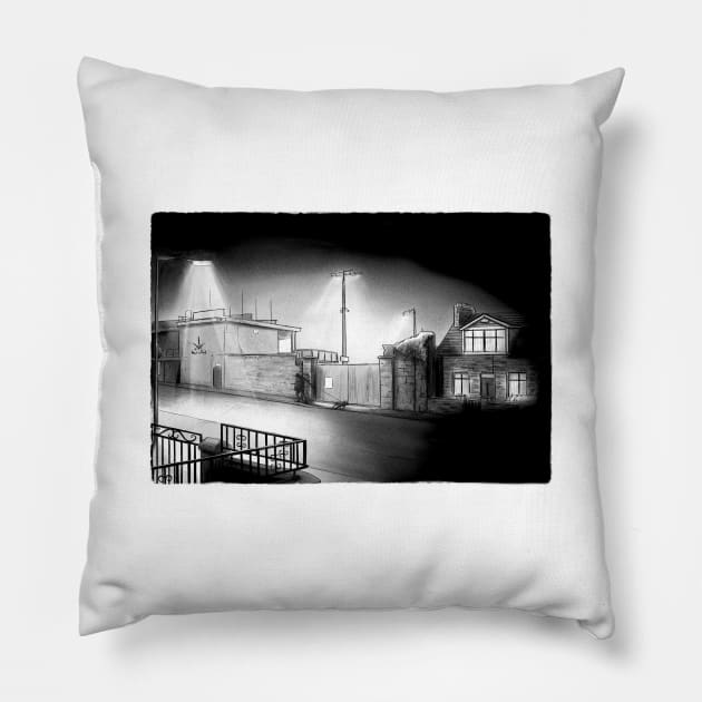 Markets Field Limerick - Treaty United - Match Night - League of Ireland Football Artwork Pillow by barrymasterson