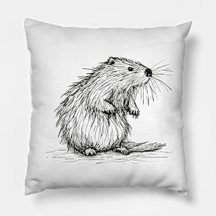 Cute Beaver Pillow