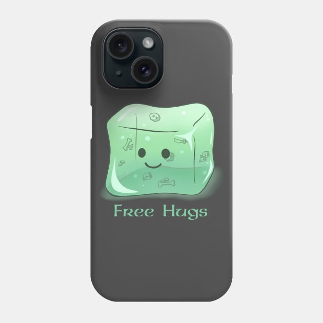 Gelatinous Cube Free Hugs Phone Case by MimicGaming