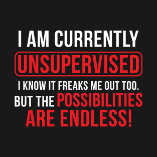 I Am Currently Unsupervised - Funny T Shirts Sayings - Funny T Shirts For Women - SarcasticT Shirts T-Shirt