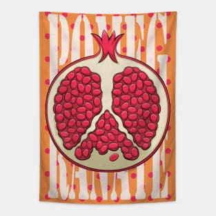 Pomegranate retro fruit Poster Tapestry