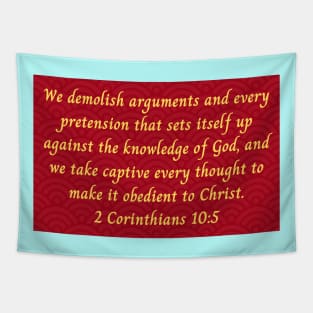 Bible Verse 2 Corinthians 10:5 Tapestry