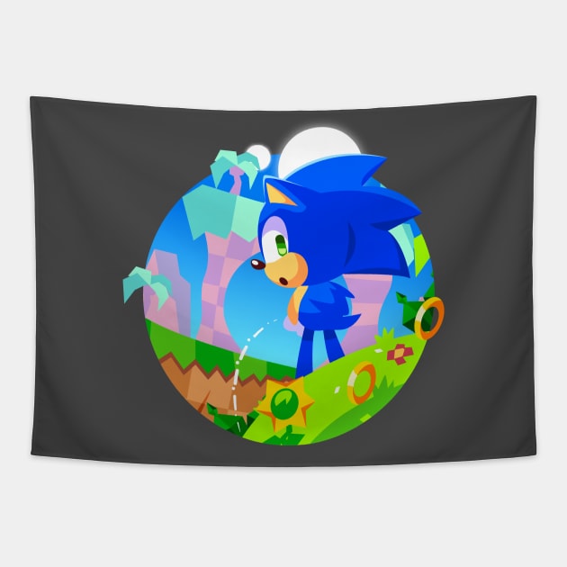 Sonic Surprise Tapestry by lolo_aburto