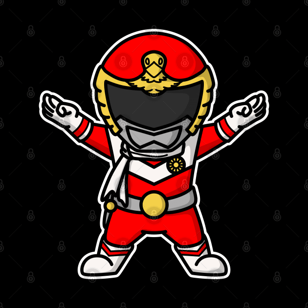 VulEagle Super Sentai Chibi Style Kawaii by The Toku Verse