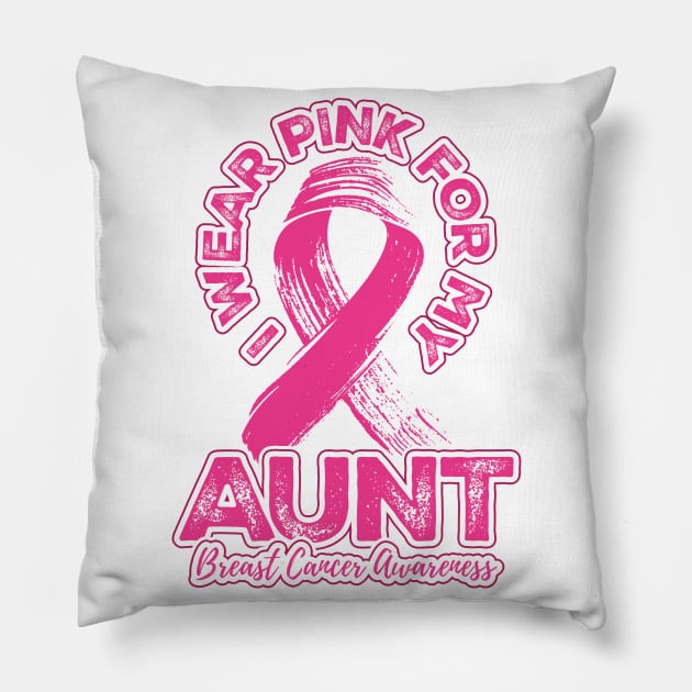 I wear pink for my Aunt Pillow by aneisha