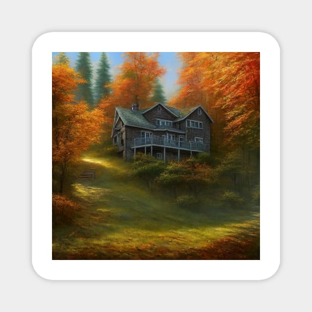 Cabin Magnet by Fantasyscape