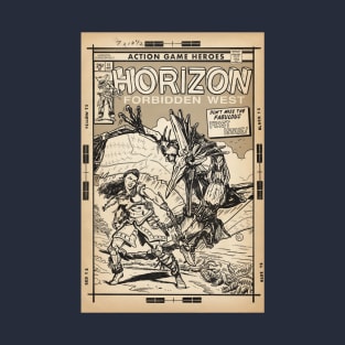 Horizon Forbidden West - Comic cover line art fan art T-Shirt