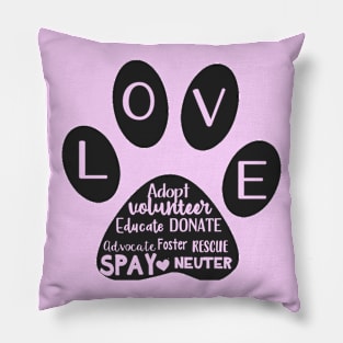 PAW LOVE T-SHIRT Pillow