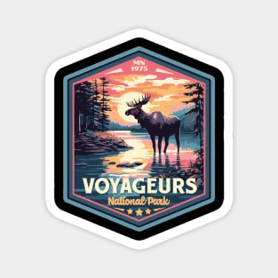 Voyageurs National Park Vintage WPA Style Outdoor Badge Magnet