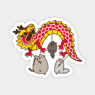 Year Of The Dragon - Cute Cats Celebrations Magnet