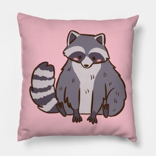 Cute little raccoon illustration Pillow