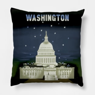 Washington - American Airlines - Vintage Travel Pillow