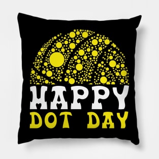 Happy International Dot Day Colorful Polka Dot Dinosaur Boys Pillow