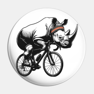 Cycling Rhino Pin