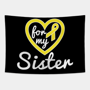 Sarcoma Cancer Shirt for Sister Ribbon Awareness Products Tapestry