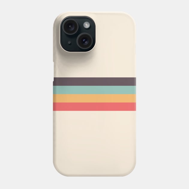 Retro Rainbow Stripe Phone Case by lymancreativeco