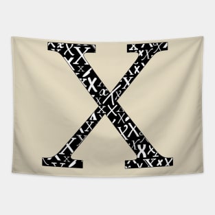 X Filled - Typography Tapestry