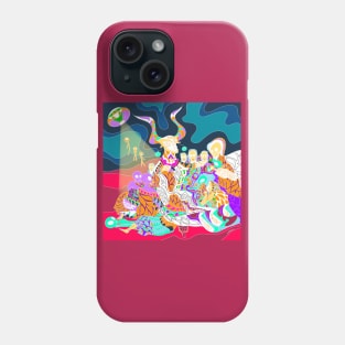 the goat and the coven in mexican alien pattern ecopop Phone Case