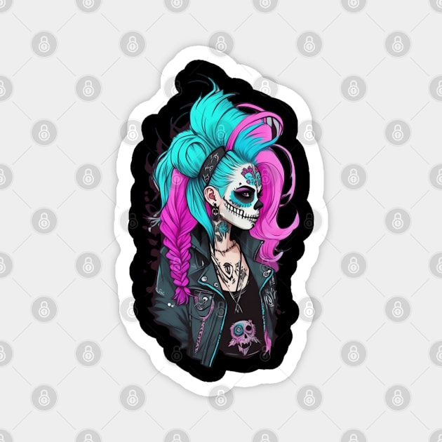 horror cute girl Magnet by mdr design