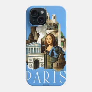 Vintage Travel Poster France Paris Ars Longa-Vita Brevis Phone Case