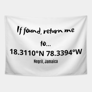 If Found Return Me To Jamaica Tapestry