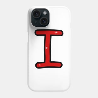 Letter I. Name with letter I. Personalized gift. Abbreviation. Abbreviation. Lettering Phone Case