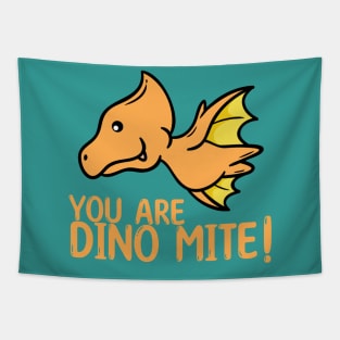 You are Dinomite! Dinosaur Pun Tapestry