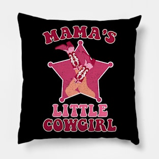 Mama's Little Cowgirl Young Country Fashion Gift For Girl Women Pillow