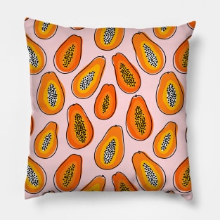 Abstract papayas summer vibes pattern Pillow