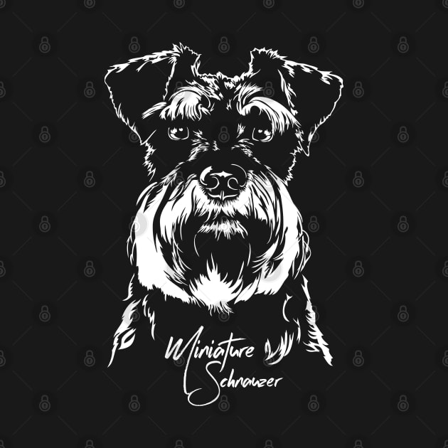 Miniature Schnauzer dog portrait by wilsigns