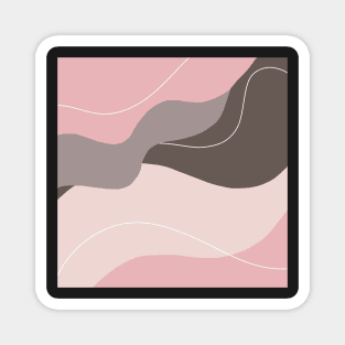 Pink Romance Abstract Pattern Magnet