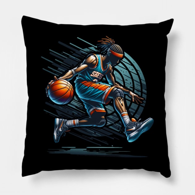 Basketball Player Pillow by Bellinna